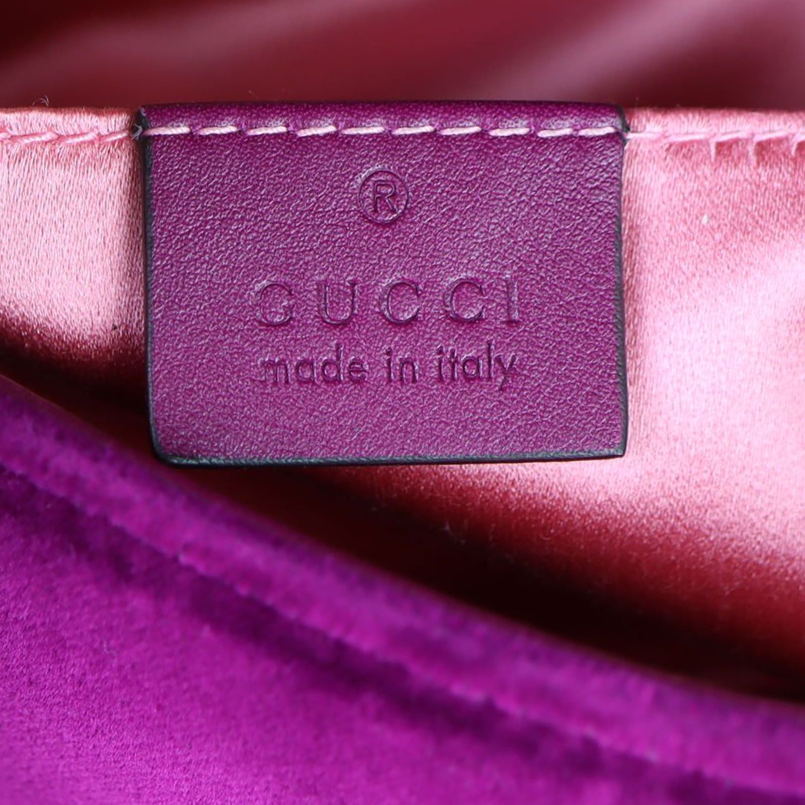 Gucci GG Marmont Velvet Mini Shoulder Bag Stamp