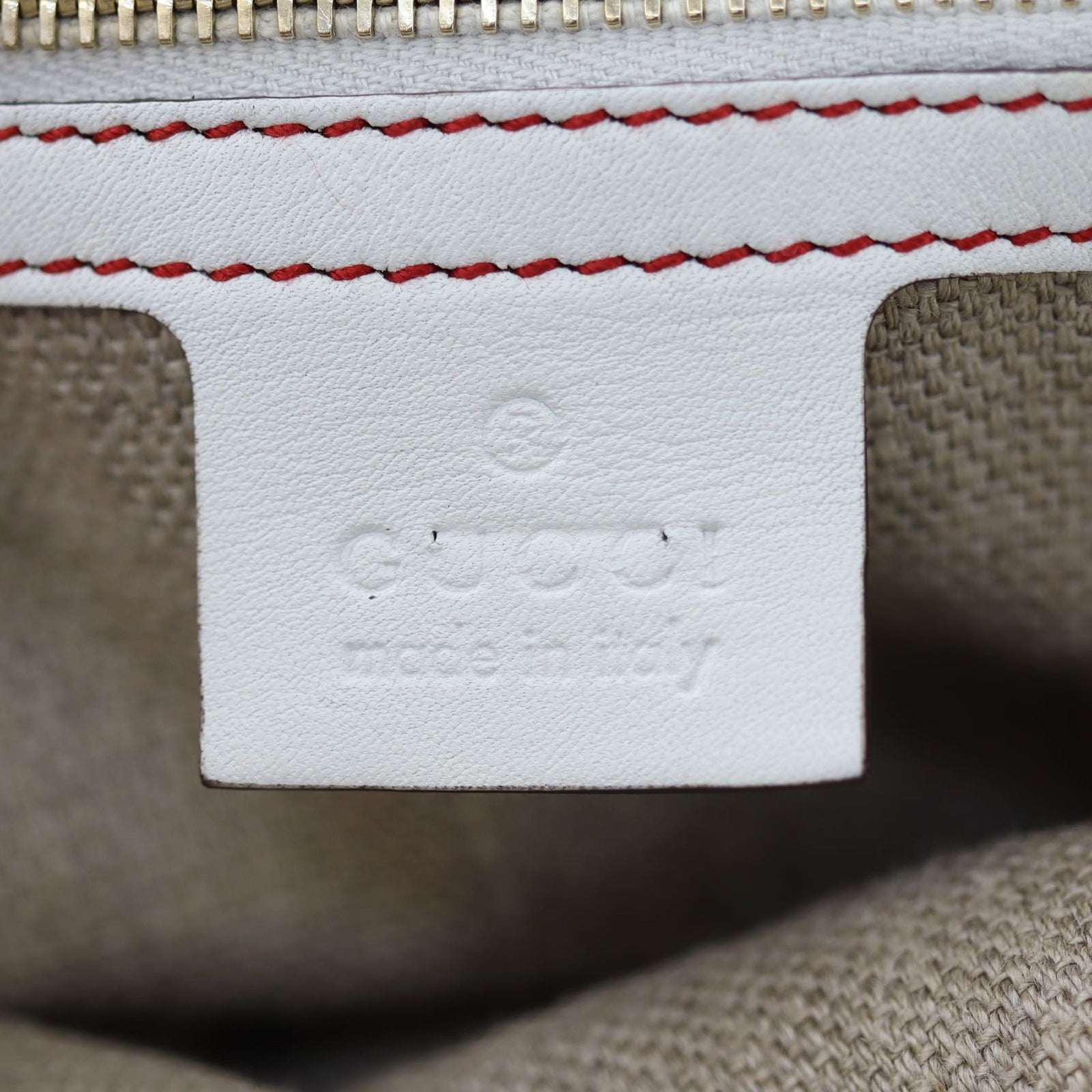 Gucci Embroidered Canvas Peggy Bamboo Hobo Stamp