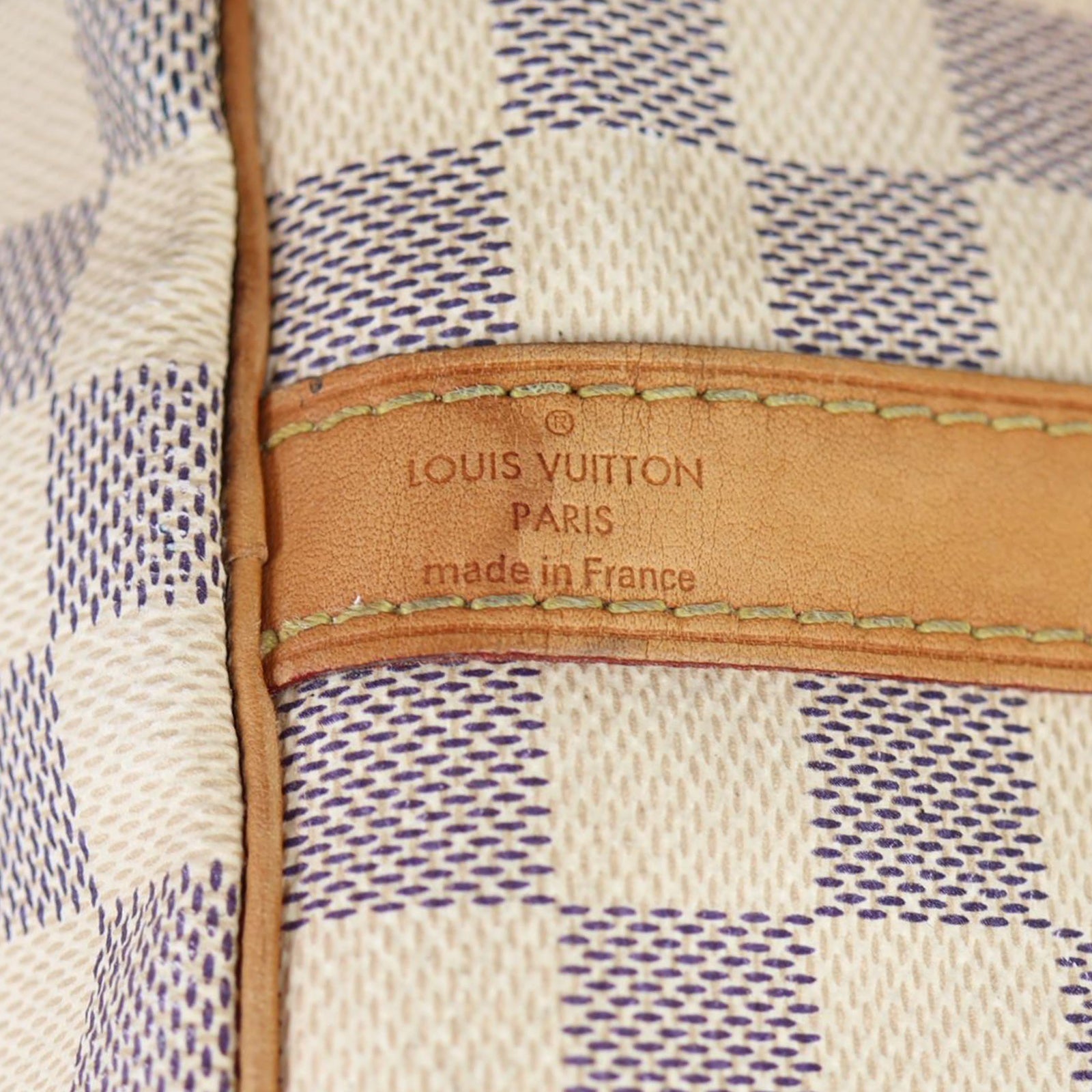 Louis Vuitton Speedy 30 Bandouliere Damier Azur Stamp