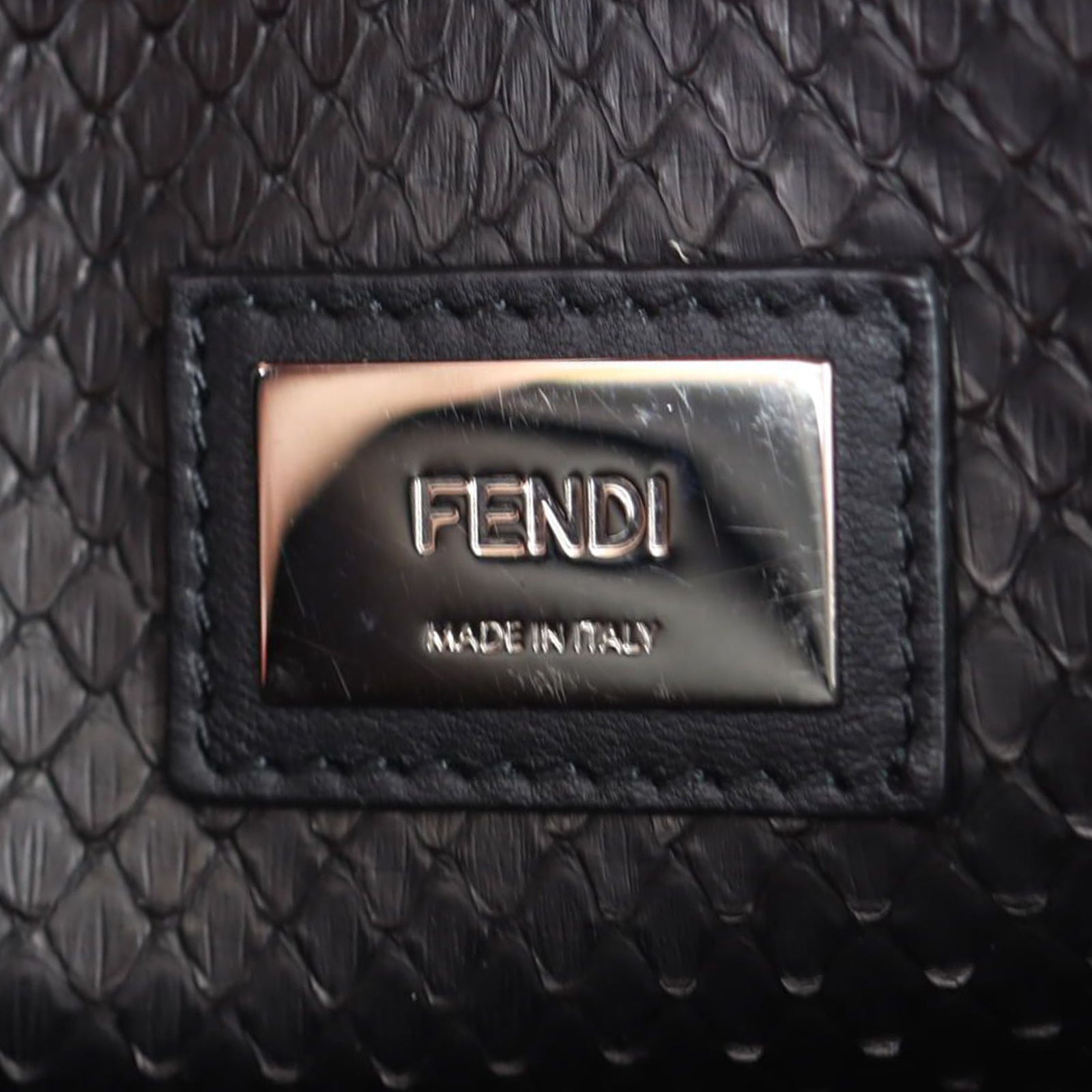Fendi Peekaboo Monster Python-Trim Stamp