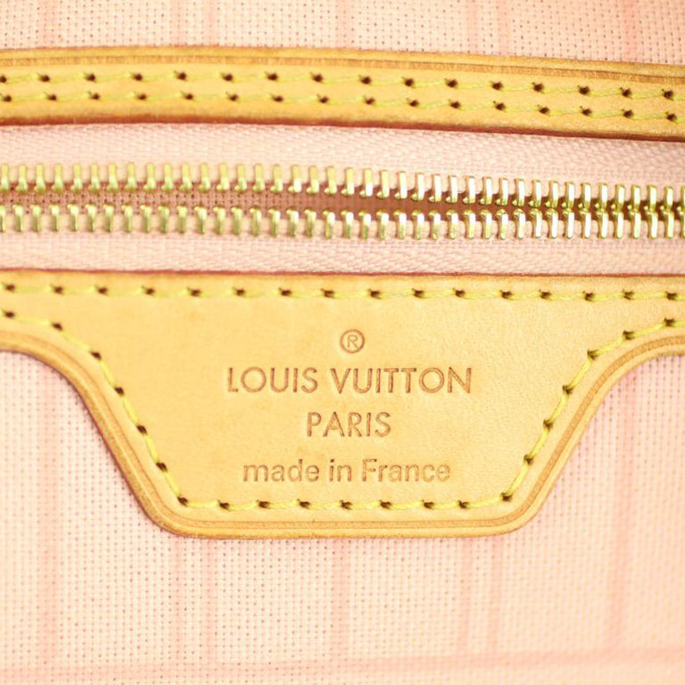 Louis Vuitton Neverfull MM Damier Azur with Pochette Stamp