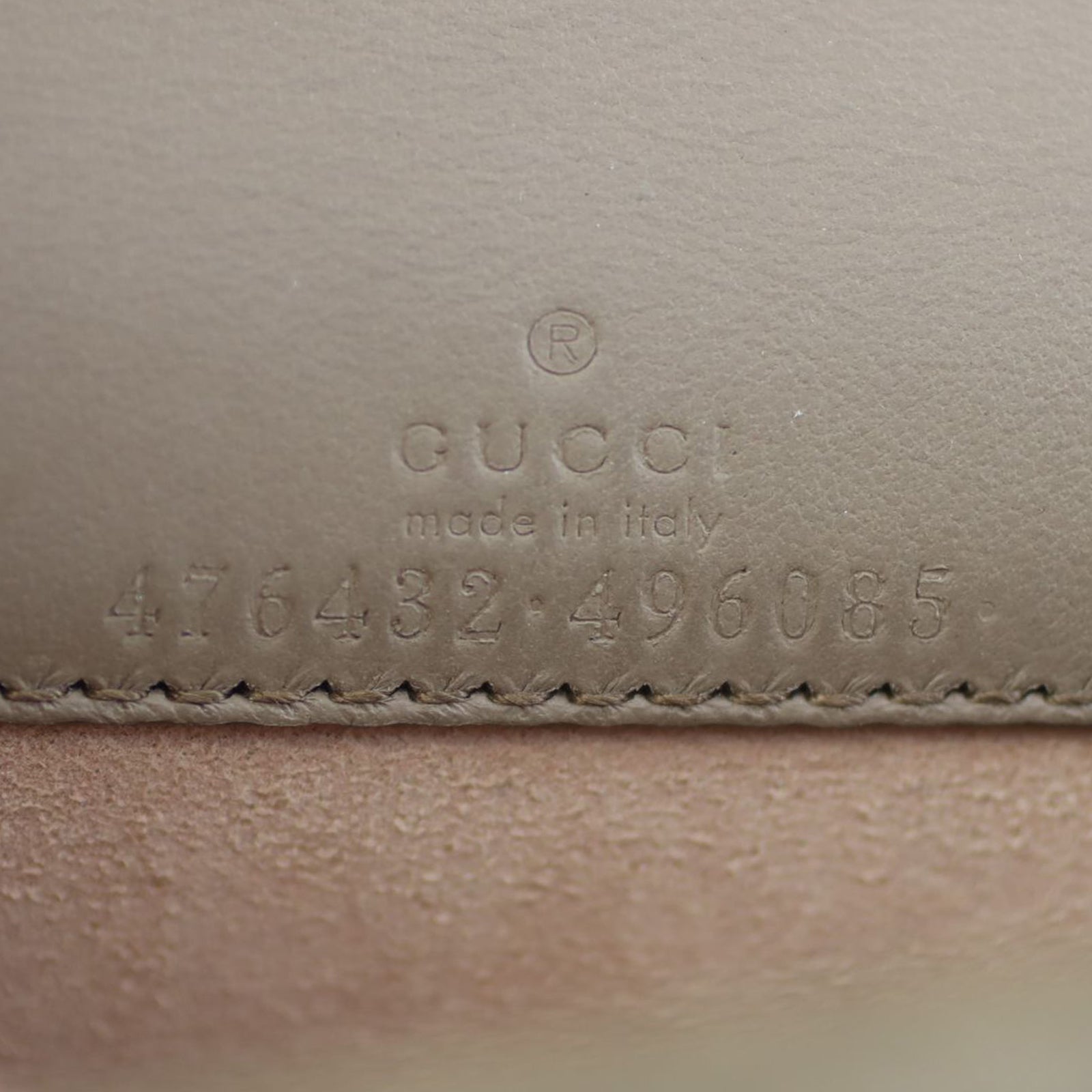 Gucci Dionysus GG Super Mini Chain Bag Stamp and Date code