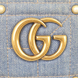 Gucci GG Marmont Denim Backpack Hardware

