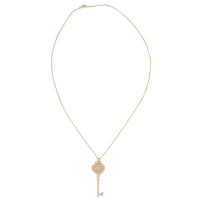 Tiffany & Co Return to Tiffany Key Pendant Necklace 18k Rose Gold Front