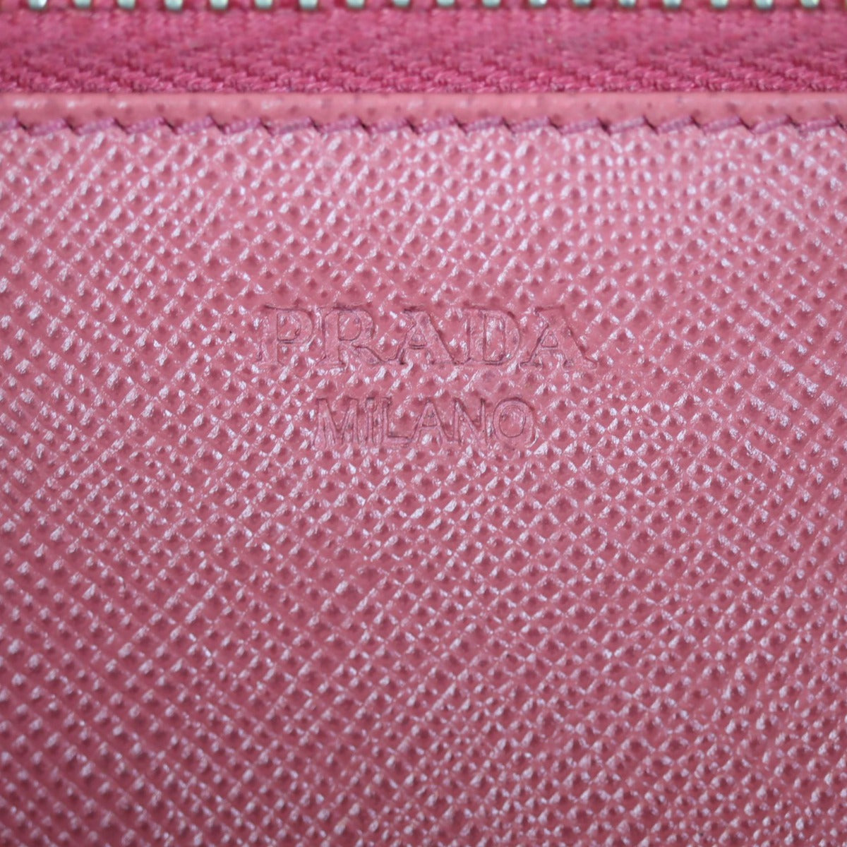 Prada Saffiano Metal Wallet on Strap Stamp
