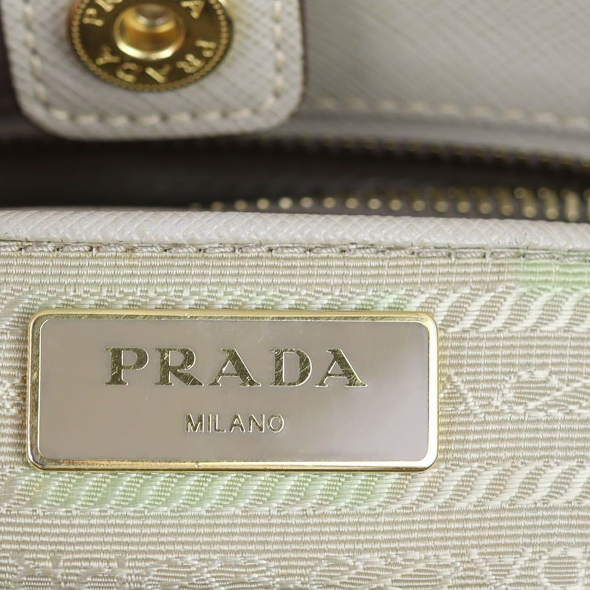 Prada Saffiano Bi-Colour Shopping Tote Stamp
