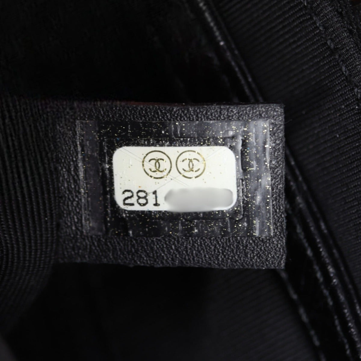 Chanel Gabrielle Hobo Logo Handle Croc Embossed Small