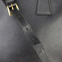 Prada Saffiano Lux Galleria Double Zip Tote Medium Back Wear