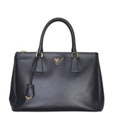 Prada Saffiano Lux Galleria Double Zip Tote Medium Back Front