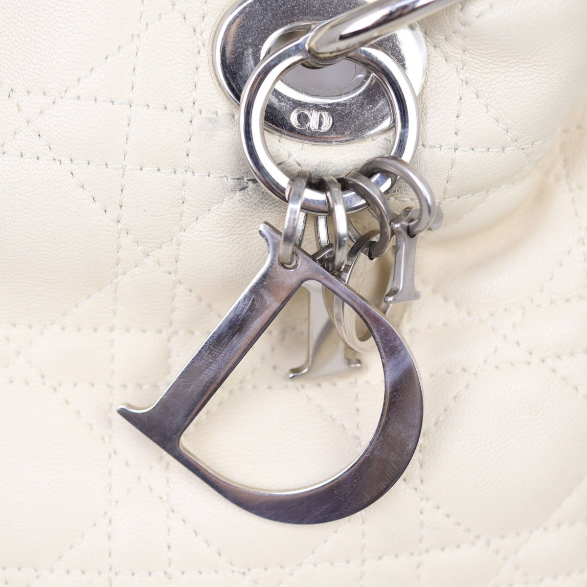 Dior Cannage Top Handle Soft Tote Hardware
