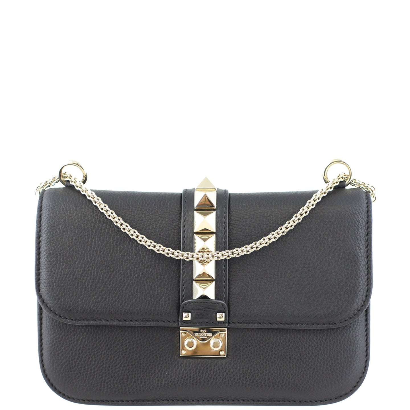 Valentino Medium Lock Shoulder Bag Front