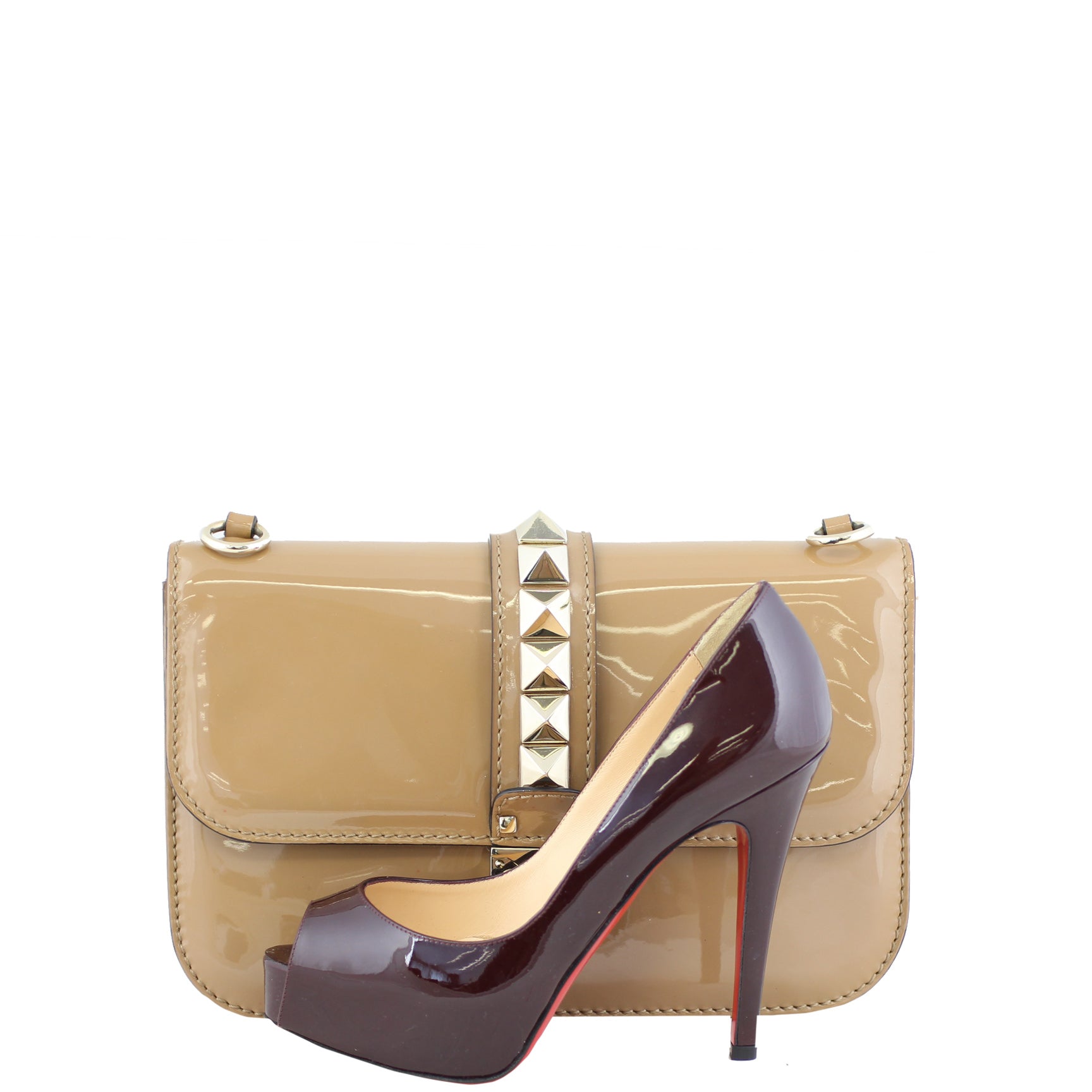 Valentino Medium Lock Shoulder Bag Scale