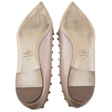 Valentino Rockstud Ballerina Flats Nude Soles