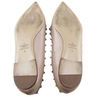 Valentino Rockstud Ballerina Flats Nude Soles
