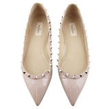 Valentino Rockstud Ballerina Flats Nude Top