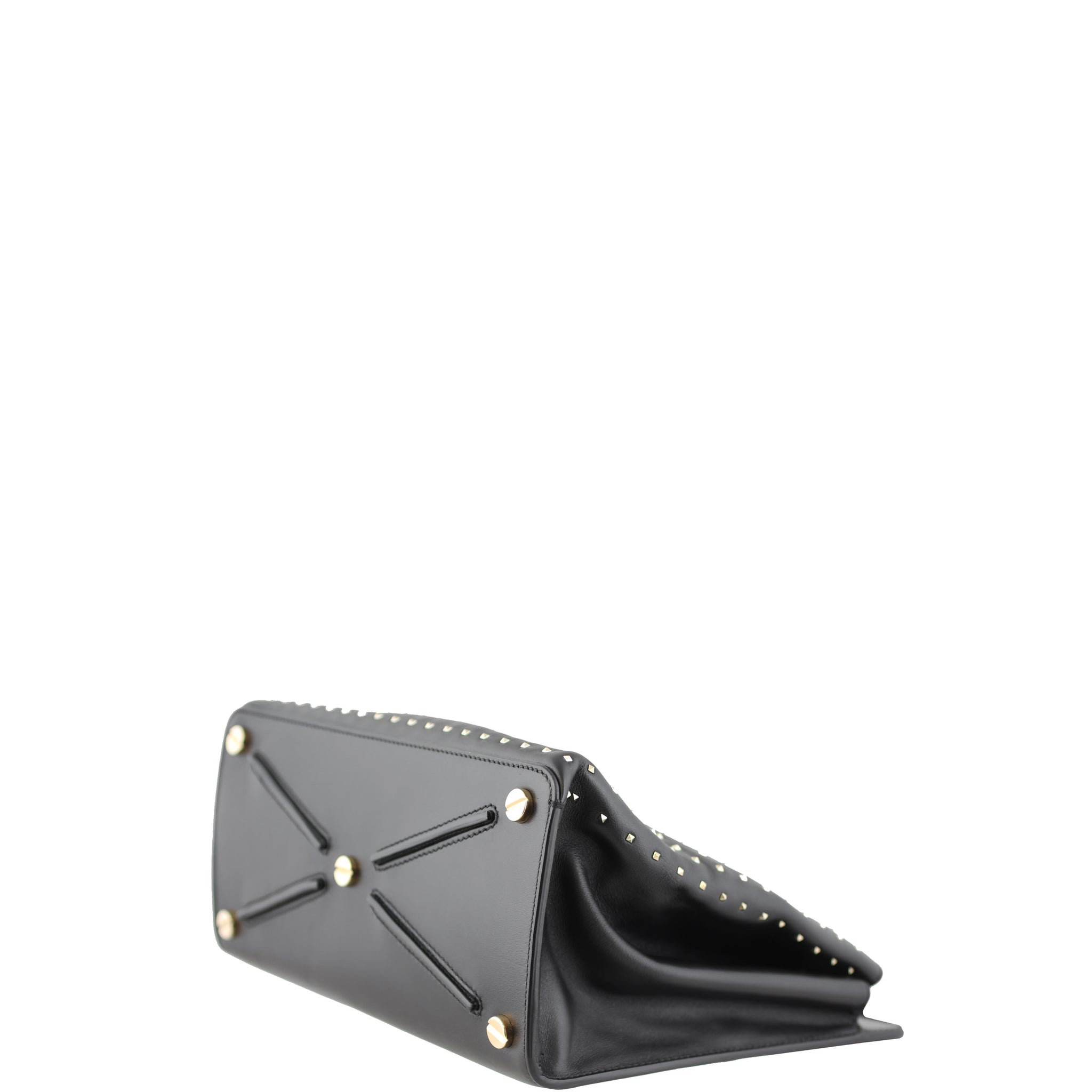 Valentino Rockstud Spike Joy Lock Medium Top Handle Bag Corner