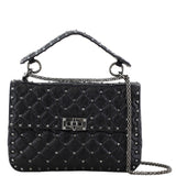 Valentino Garavani Medium Rockstud Shoulder Bag Front with Strap