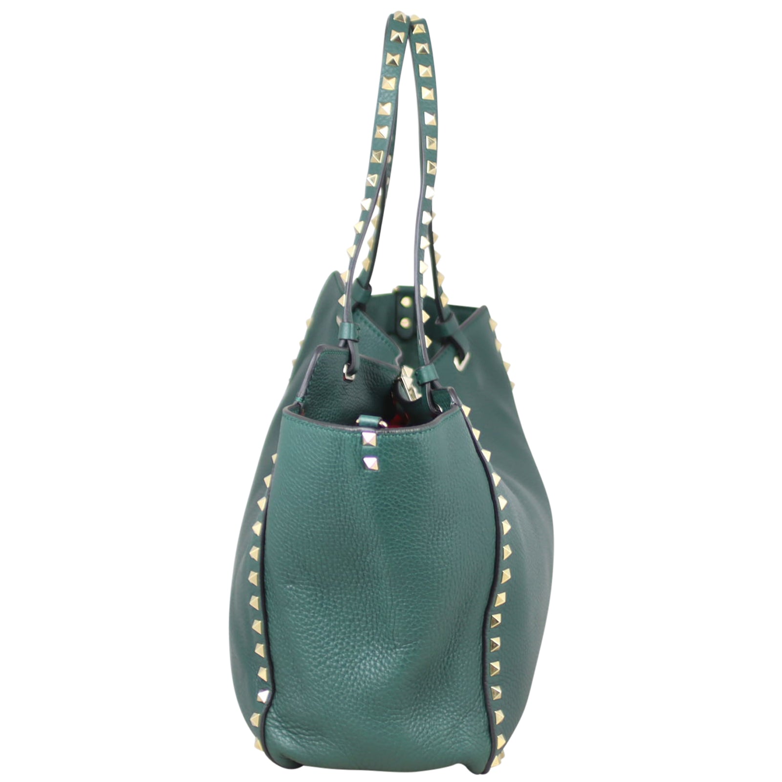 Valentino Rockstud Medium Tote Side