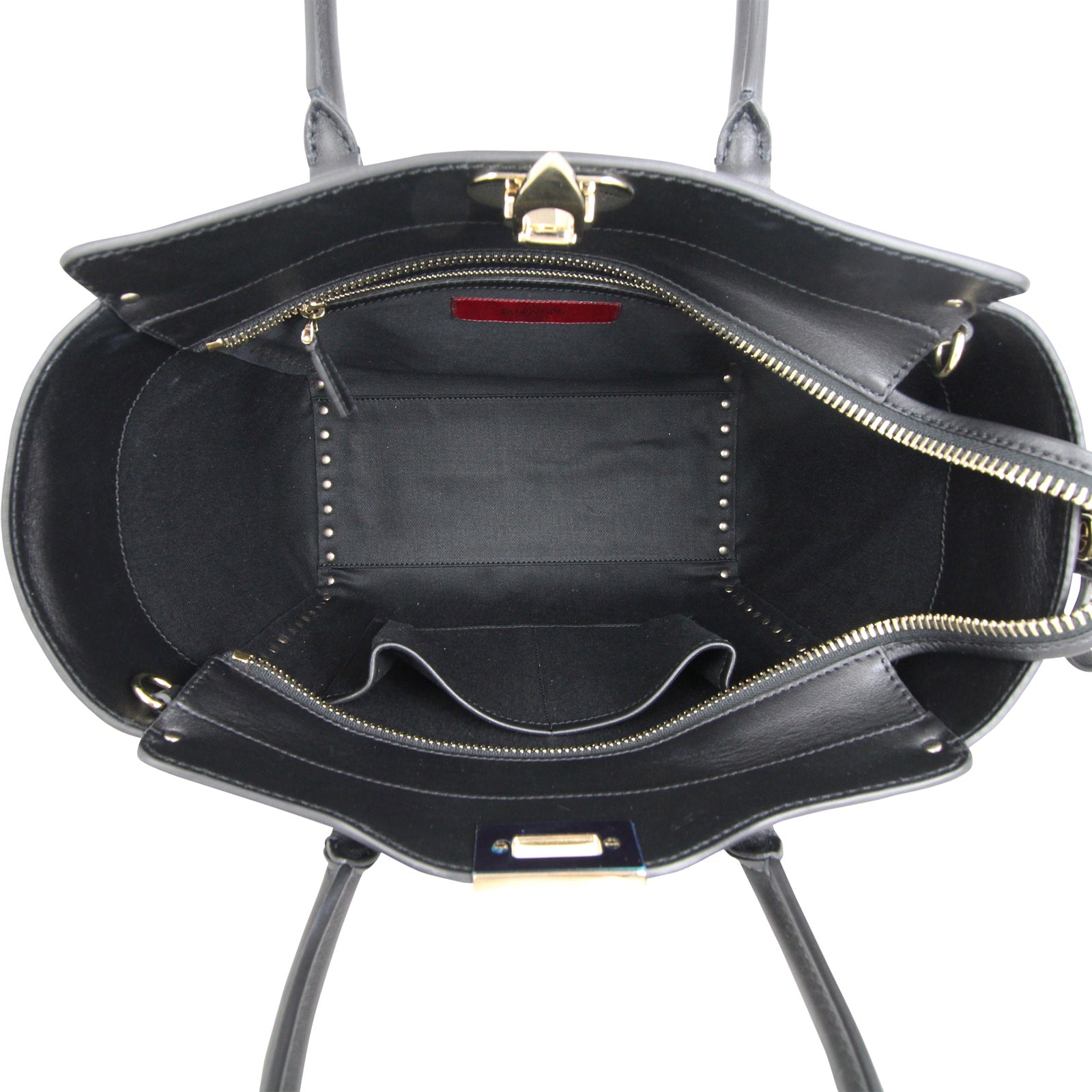 Valentino Rockstud Pagoda Tote Medium Interior