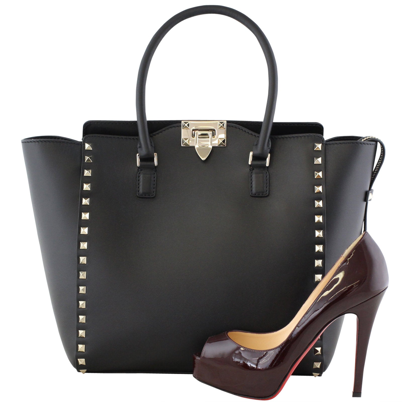 Valentino Rockstud Pagoda Tote Medium Scale