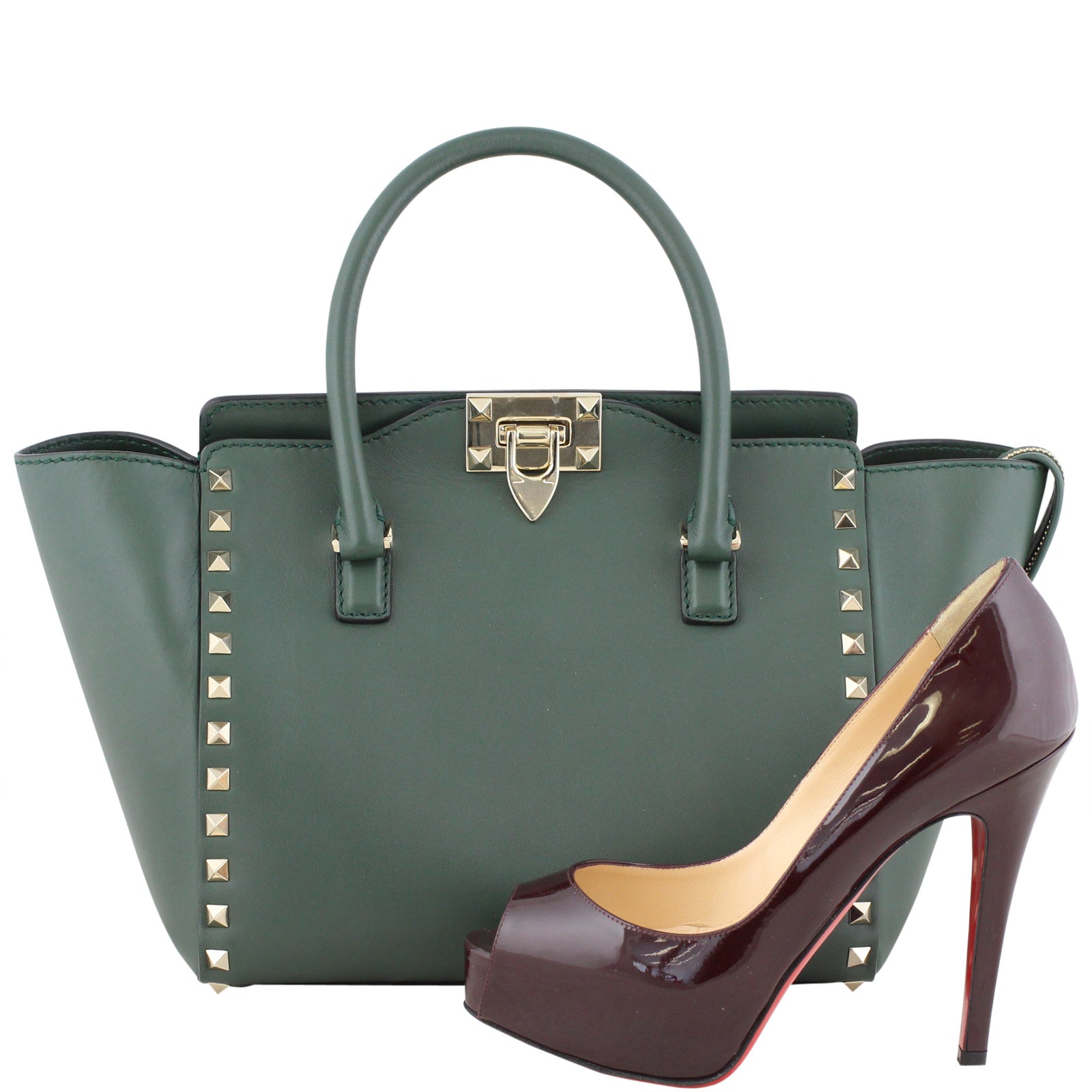 Valentino Rockstud Pagoda Tote Small Scale