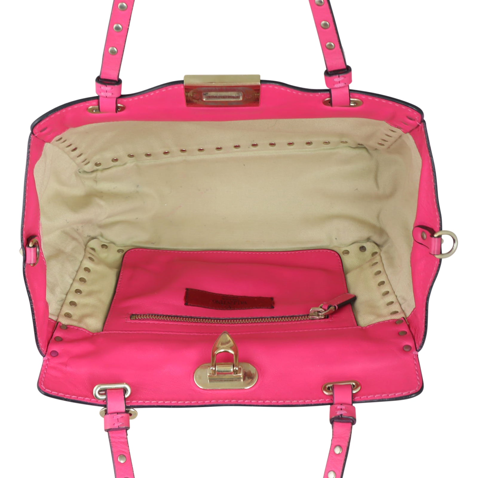 Valentino Rockstud Small Tote Whole interior