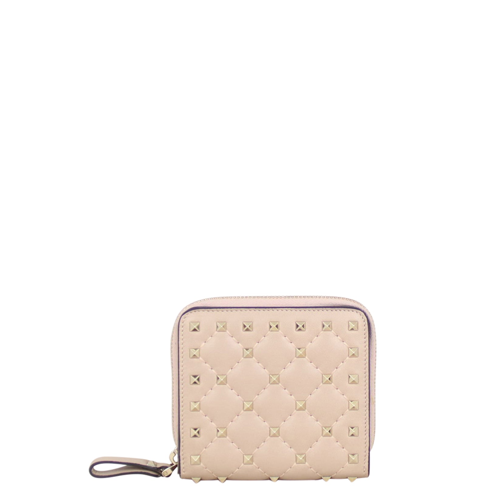 Valentino Rockstud Zip Around French Wallet Front