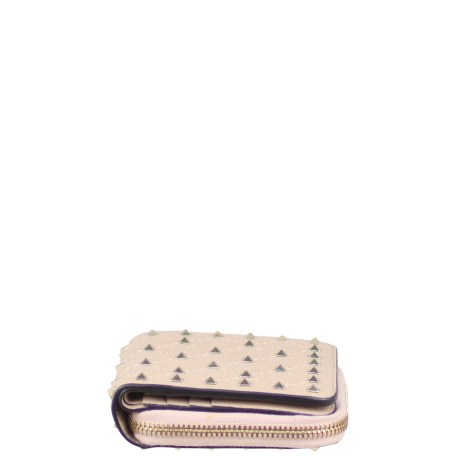 Valentino Rockstud Zip Around French Wallet Side