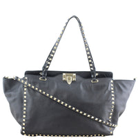 Valentino Rockstud Medium Tote Front Strap