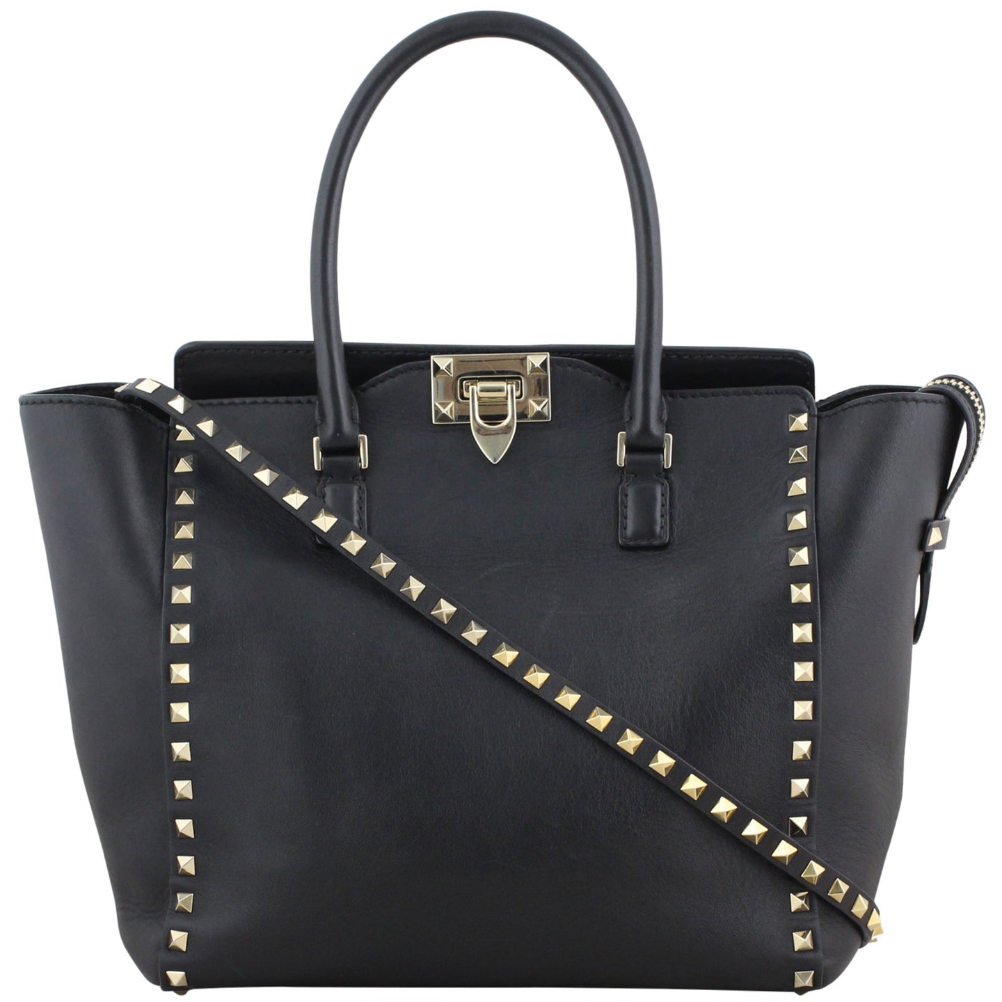 Valentino Rockstud Pagoda Tote Front Strap
