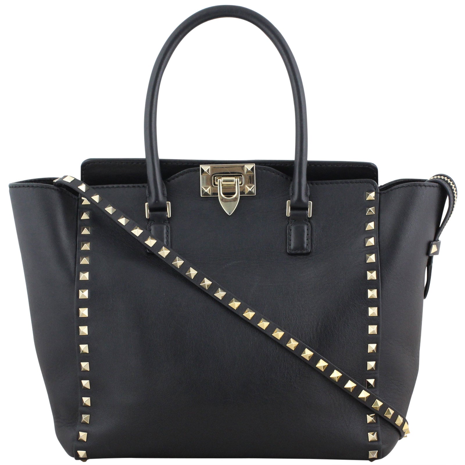 Valentino Rockstud Pagoda Tote Front Strap