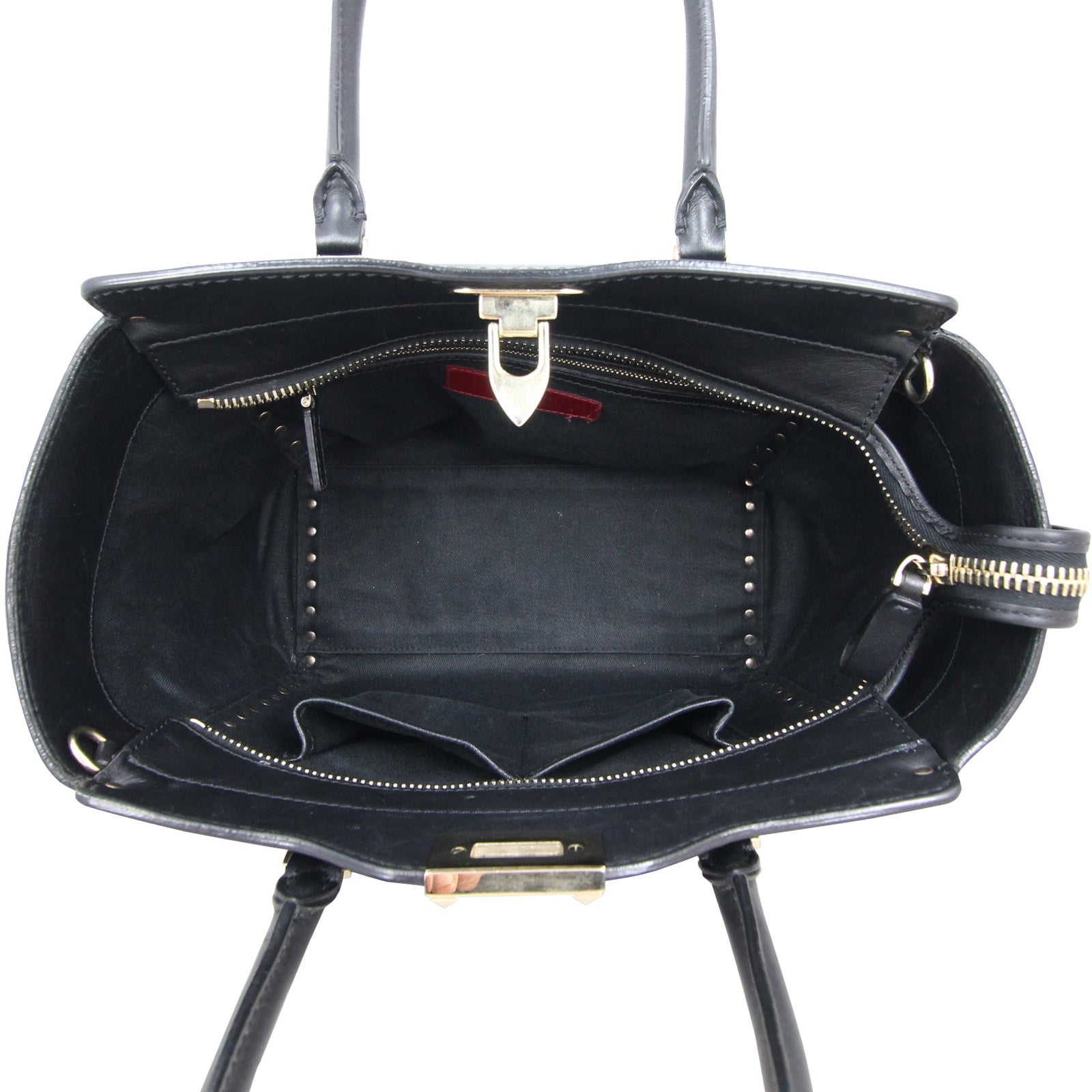 Valentino Rockstud Pagoda Tote Interior