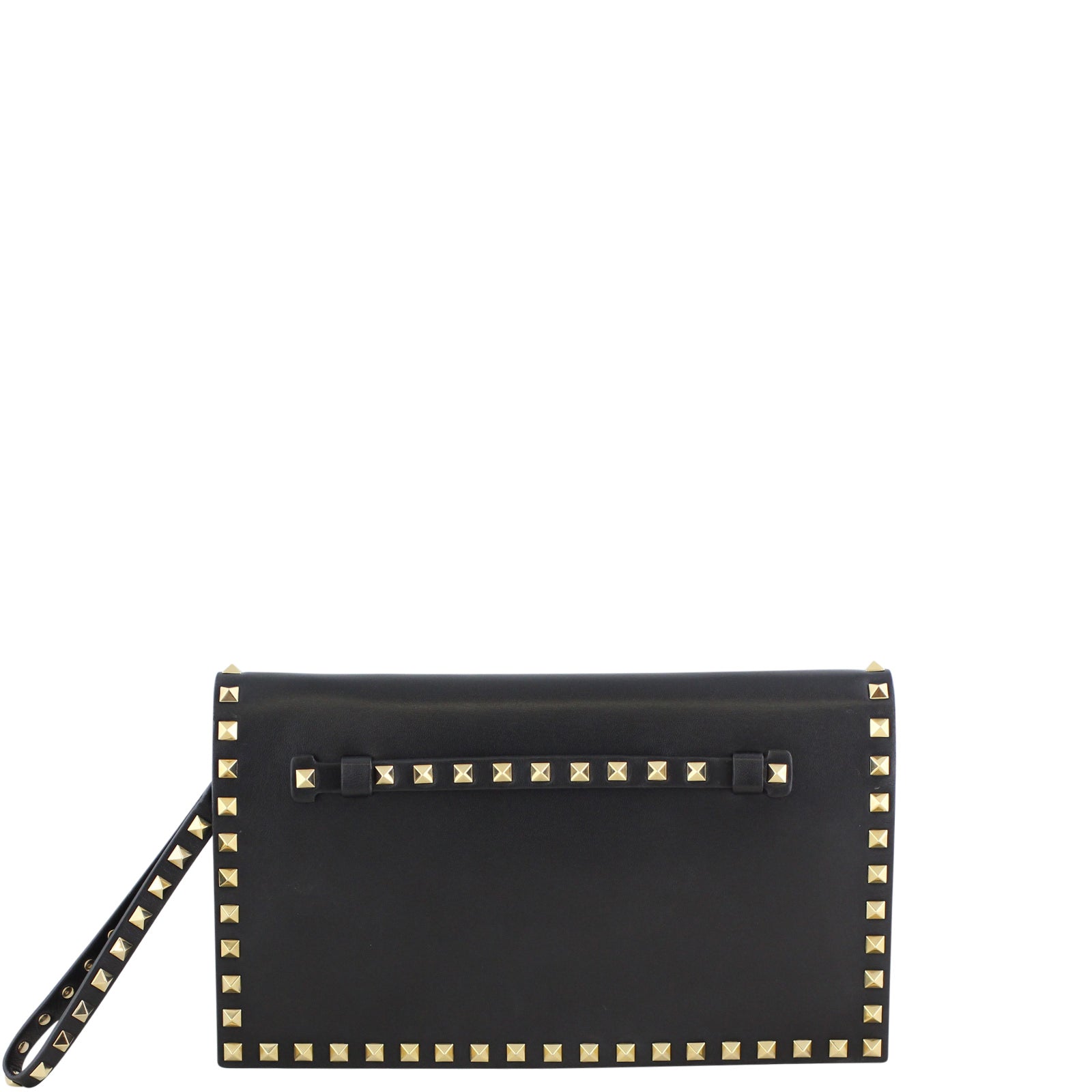 Valentino Rockstud Wristlet Clutch Front