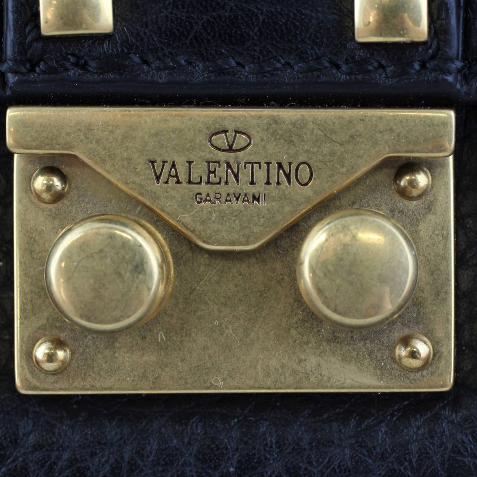 Valentino Rockstud Small Lock Shoulder Bag lock