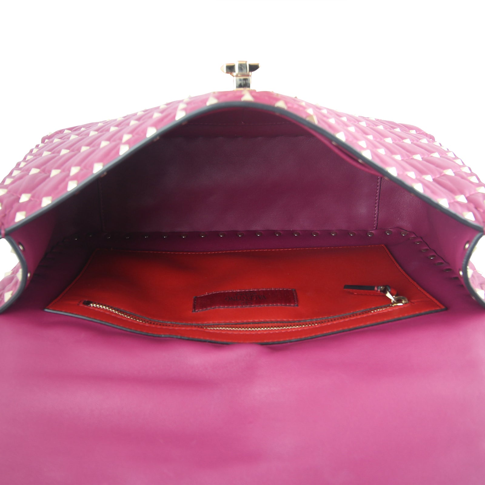 Valentino Spike Rockstud Shoulder Bag Interior
