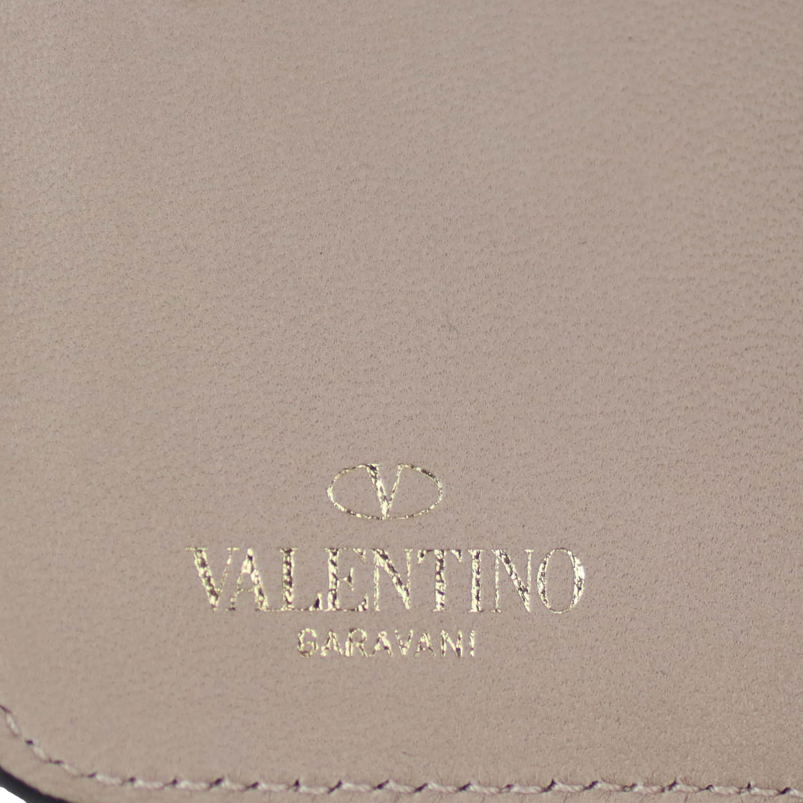 Valentino Rockstud Zip Around French Wallet Stamp