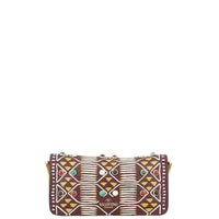 Valentino Tribal Hand-Painted Mini Flap Bag Back