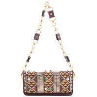 Valentino Tribal Hand-Painted Mini Flap Bag Front
