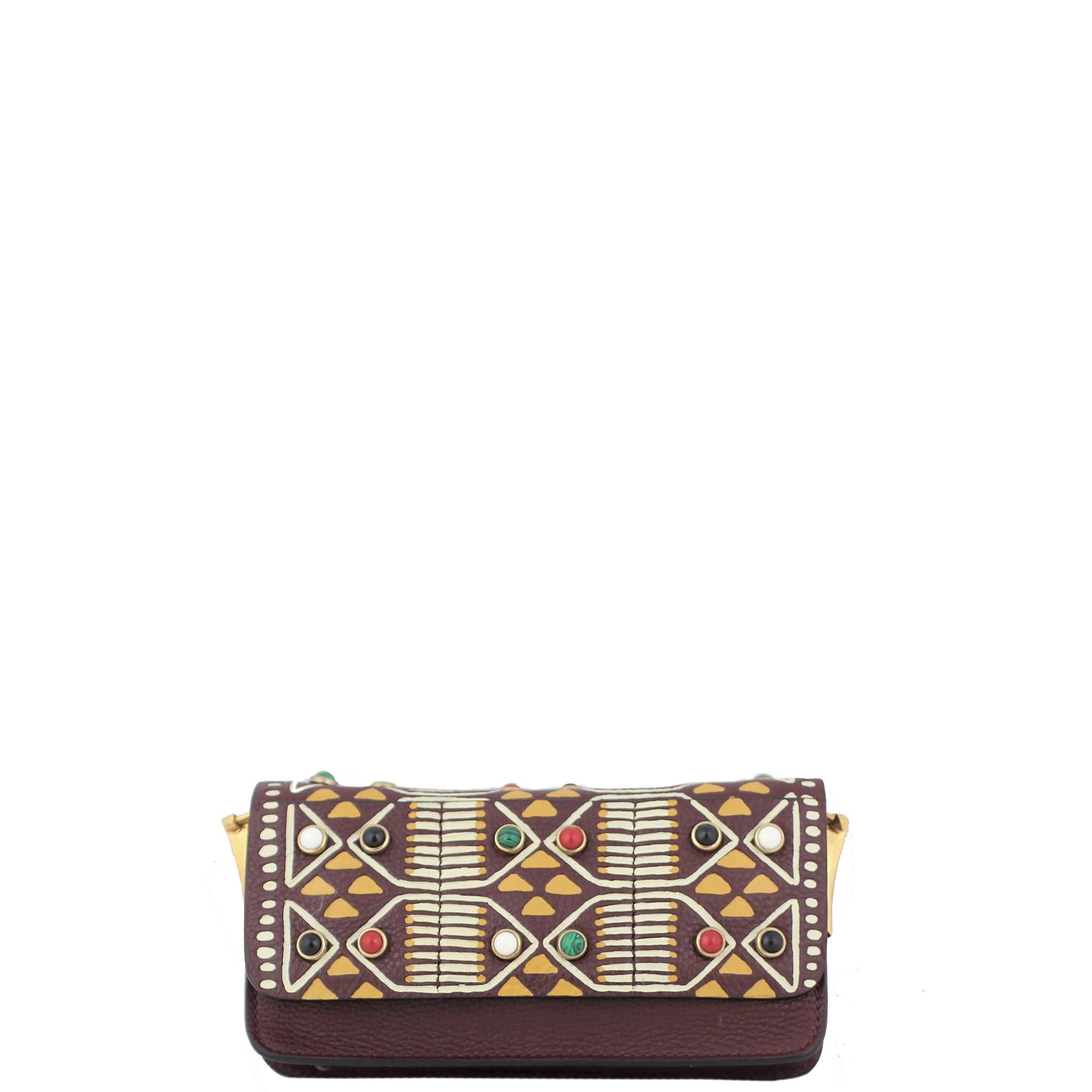 Valentino Tribal Hand-Painted Mini Flap Bag Front