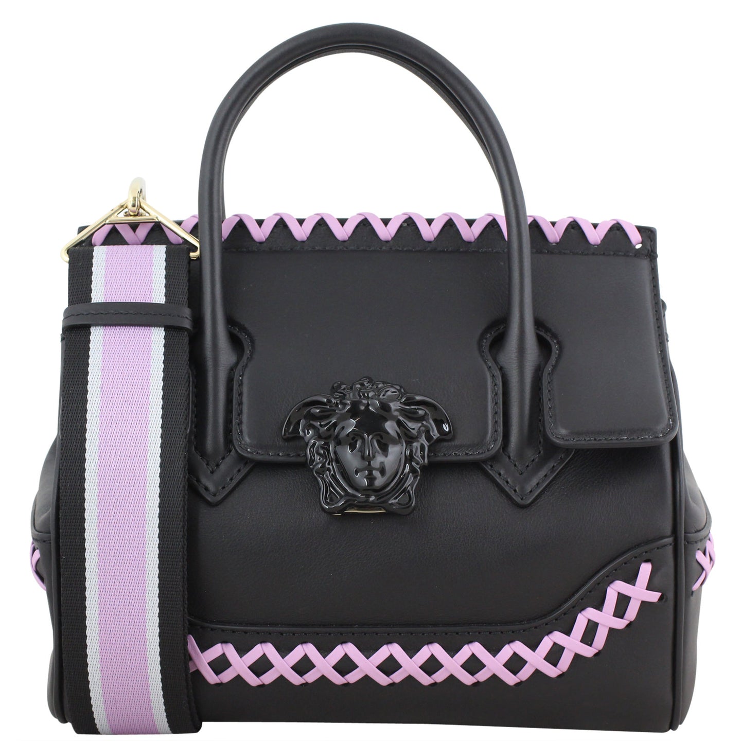 Versace Palazzo Empire Cross-Stitch Bag Front Strap