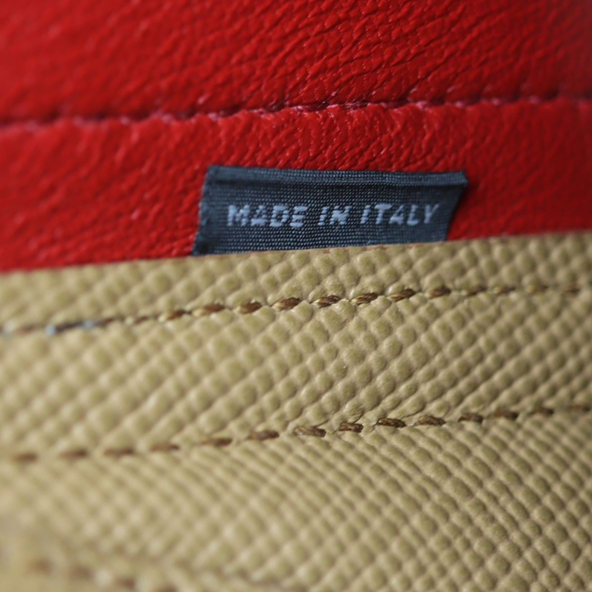 Prada Saffiano Cuir Convertible Top Handle Tote Stamp
