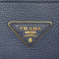 Prada Vitello Daino Two Way Tote Hardware
