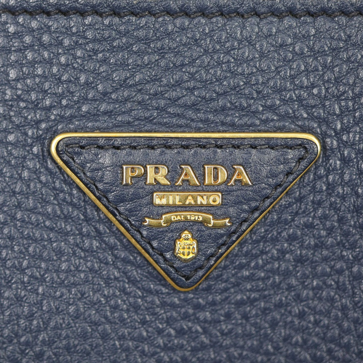 Prada Vitello Daino Two Way Tote Hardware
