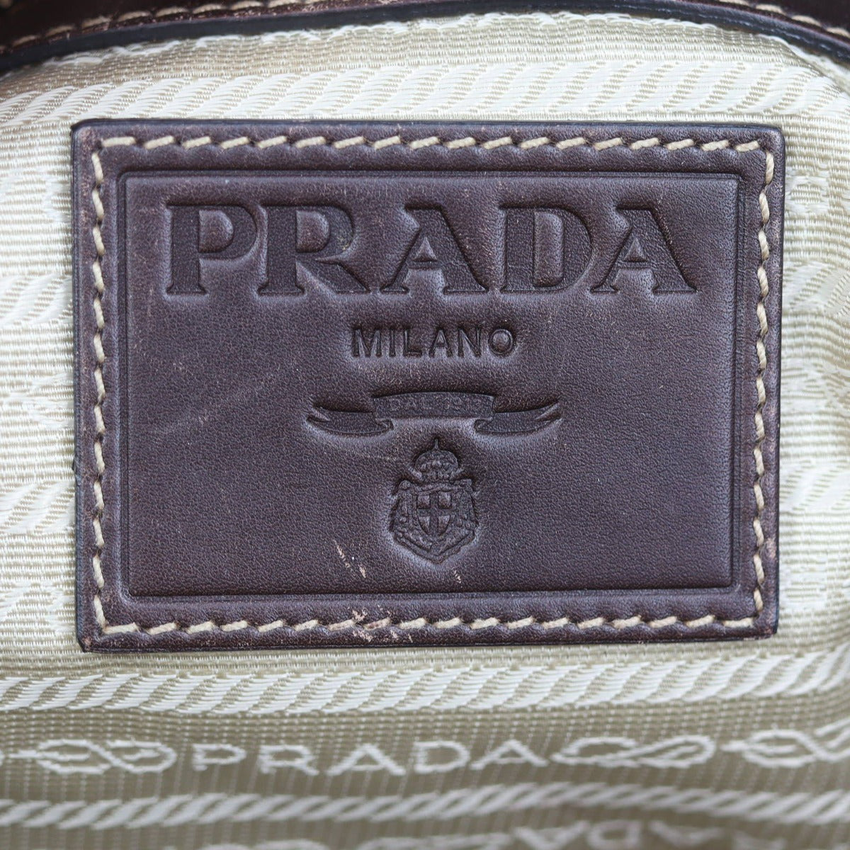 Prada Canapa Logo Bowler Stamp

