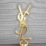 Saint Laurent Kate Medium Tassel Satchel Crocodile Embossed Hardware