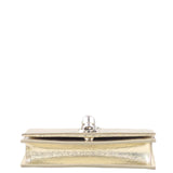 Saint Laurent Kate Metallic Crinkled Leather Chain Wallet Right