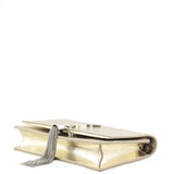 Saint Laurent Kate Metallic Crinkled Leather Chain Wallet Right