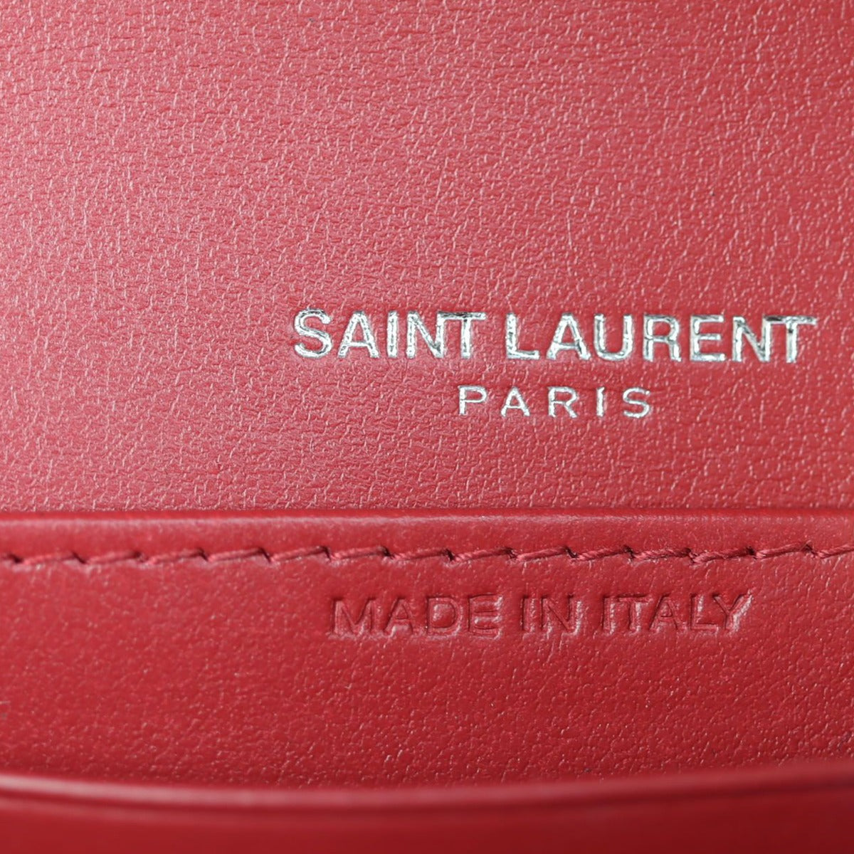 Saint Laurent Sunset Mini Croc-Embossed Stamp

