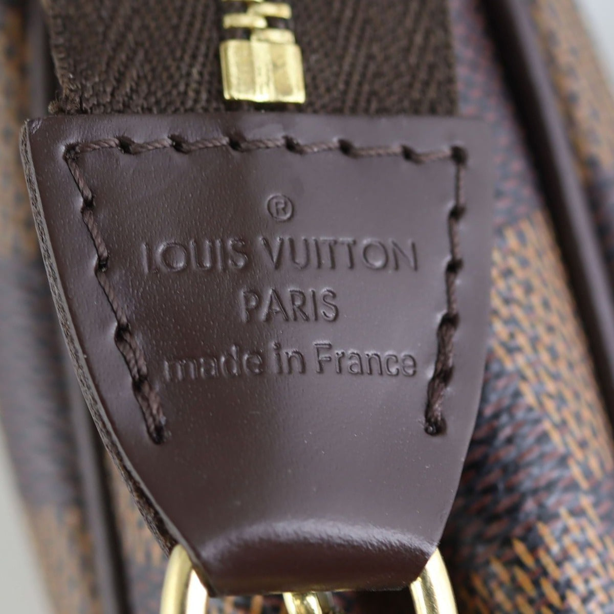 Louis Vuitton Eva Pochette Damier Ebene Stamp
