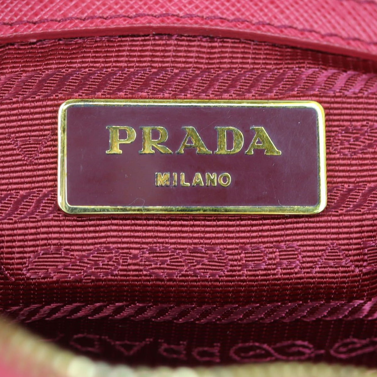 Prada Saffiano Lux Small Bowling Bag Stamp
